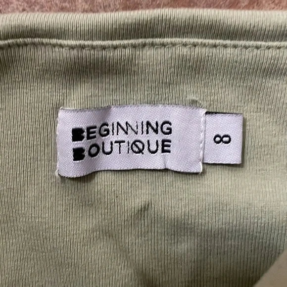 Green strapless O-ring midi dress - Picture 7 of 7